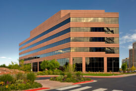 Exterior composite concrete, stairs and landings, wallcovering install, common areas, tenant suites, roof rails, metal supports Metropoint - Preferred Painting Denver, CO, Exterior composite concrete, stairs and landings, wallcovering install, common areas, tenant suites, roof rails, metal supports