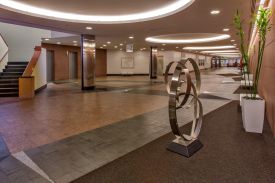 Tenant suites, heat registers, columns, dry erase board walls Park Central Lobby - Preferred Painting Denver, CO, Tenant suites, heat registers, columns, dry erase board walls