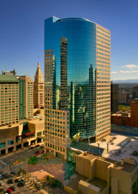 Restrooms, common areas, tenant suites, exterior steel areas, window mullions, drywall repairs and installations, soffits, window panels, conference rooms, Parking Garage Areas, 16th St Mall Areas, Loading Dock, Roof Tabor Center - Interior & Exterior Painting for Commercial Facilities. Denver, CO - Preferred Painting