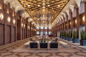 Wood areas, restrooms, parking garage, stairwells, corridors Wells Fargo Lobby Denver - Interior & Exterior Painting for Commercial Facilities. Denver, CO - Preferred Painting